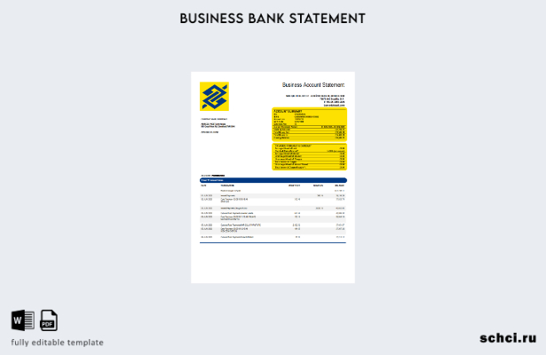 цифровая загрузка выписки со счета банковской организации Banco do Brasil Шаблон